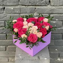 Цветочная композиция из Розы в коробке #REPLACE_PRED# поселок Сургут
