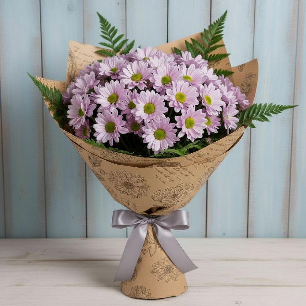 Букет цветов из: Хризантемы в поселок Сургут
