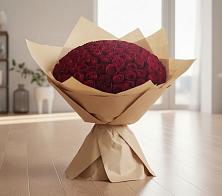 Букет 101 Красная роза в поселок Сургут