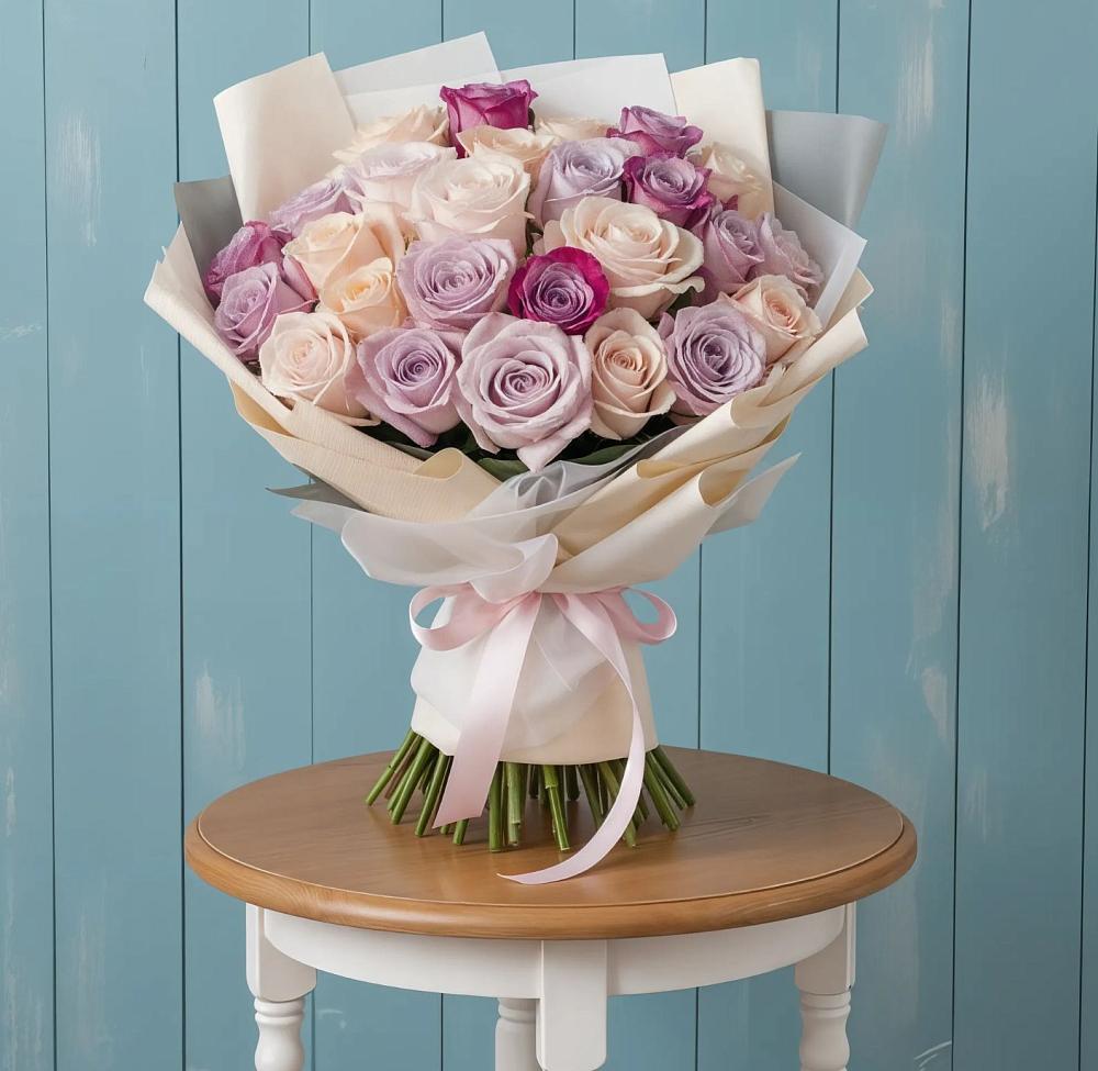 Букет цветов из: Розы в поселок Сургут