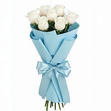 Букет 7 белых роз Проуд #REPLACE_PRED# поселок Сургут