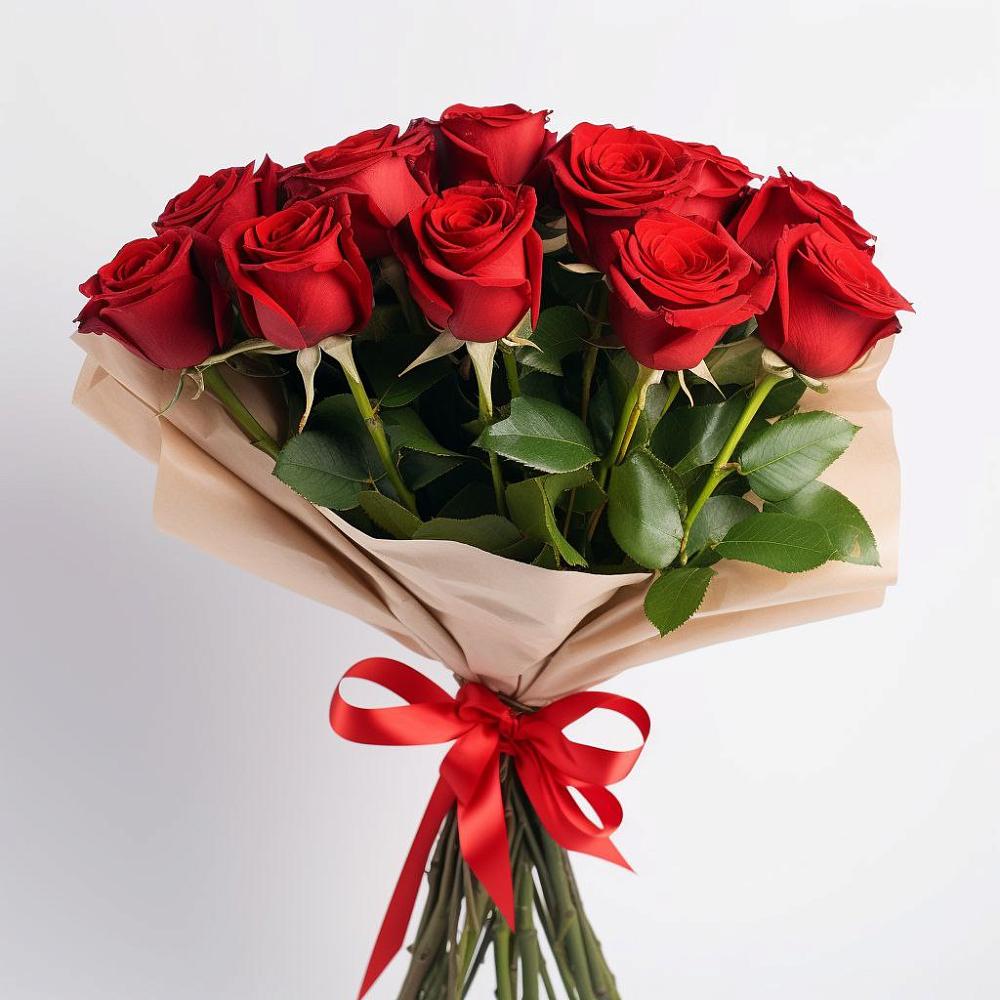 Букет 11 Красных роз Эдлесс Лав в поселок Сургут