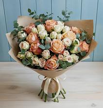 Букет цветов из:  Альстромерии и Розы #REPLACE_PRED# поселок Сургут