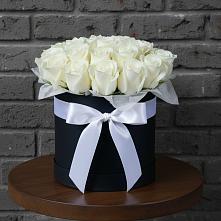 Цветочная композиция из Розы в шляпной коробке #REPLACE_PRED# поселок Сургут